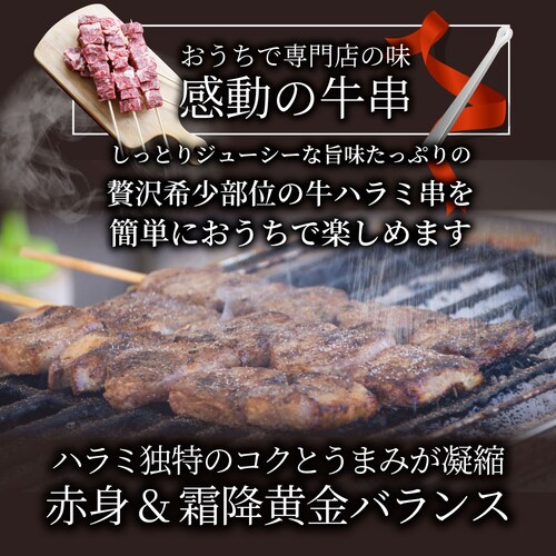 【しゃぶまる】牛ハラミ串 10本セット (合計800g) 牛串 肉 牛 ハラミ 学園祭 屋台 業務用 串焼き 食べ物 食材 食品 パーティー BBQ バーベキュー キャンプ キャンプ飯 冷凍 惣菜 冷_3
