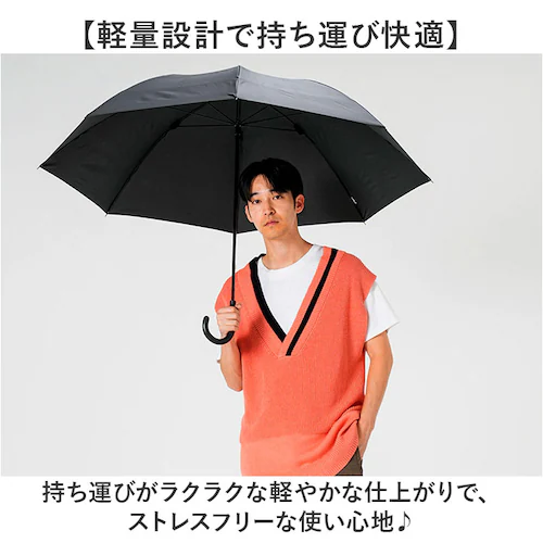ブラック mabu 傘 マブ SMV-4253 通販 長傘 晴雨兼用傘 雨傘 日傘 かさ メンズ レディース 大きいサイズ 70cm 70センチ 大きめ 晴雨兼用 超軽量 UVカット 8本骨 軽量 軽_5