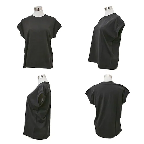 オフホワイト mitis Tシャツ ミティス 通販 プチハイネックTシャツ カットソー プルオーバー レディース 半袖 夏 春夏 春秋 フレンチスリーブ シンプル カジュアル インド綿 おしゃれ 女性_8