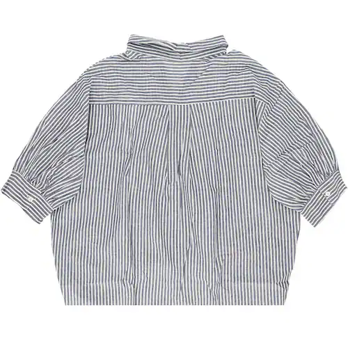 チャコール mitis シャツ ミティス 通販 スキッパーシャツ スキッパーブラウス ブラウス 夏 春夏 春秋 5分袖 五分袖 ドルマンスリーブ 7分袖 七分袖 レディース シンプル ゆったり インド_8