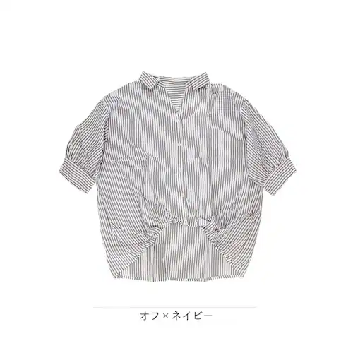 チャコール mitis シャツ ミティス 通販 スキッパーシャツ スキッパーブラウス ブラウス 夏 春夏 春秋 5分袖 五分袖 ドルマンスリーブ 7分袖 七分袖 レディース シンプル ゆったり インド_14