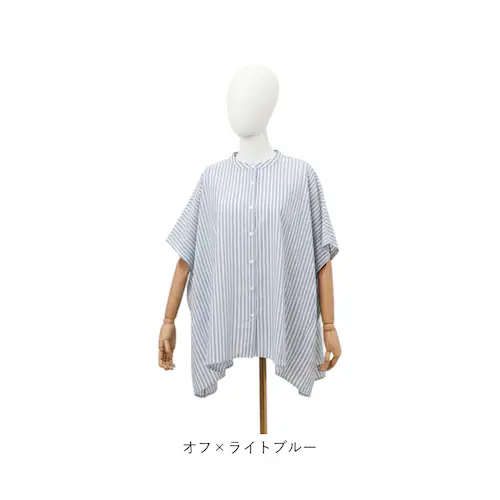 ブラック mitis シャツ ミティス 通販 ワイドドルマンシャツ ブラウス 夏 春夏 春秋 半袖 5分袖 五分袖 ドルマンスリーブ フレンチスリーブ レディース シンプル ゆったり インド綿 おしゃ_11