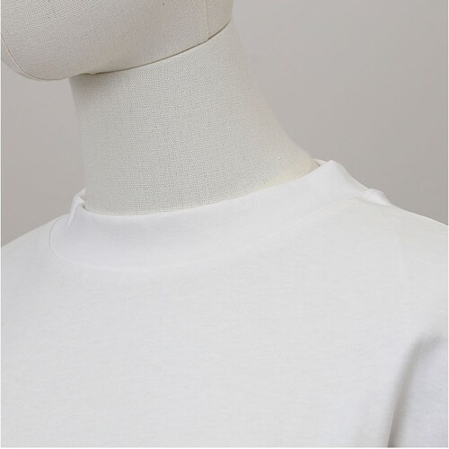 ブルー mitis Tシャツ ミティス 通販 モックネックTシャツ カットソー 前後差 プルオーバー レディース 半袖 夏 春夏 春秋 モックネック シンプル カジュアル インド綿 おしゃれ 女性 大_6