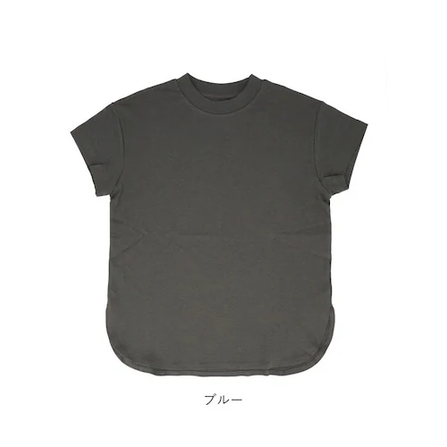 ブルー mitis Tシャツ ミティス 通販 モックネックTシャツ カットソー 前後差 プルオーバー レディース 半袖 夏 春夏 春秋 モックネック シンプル カジュアル インド綿 おしゃれ 女性 大_10