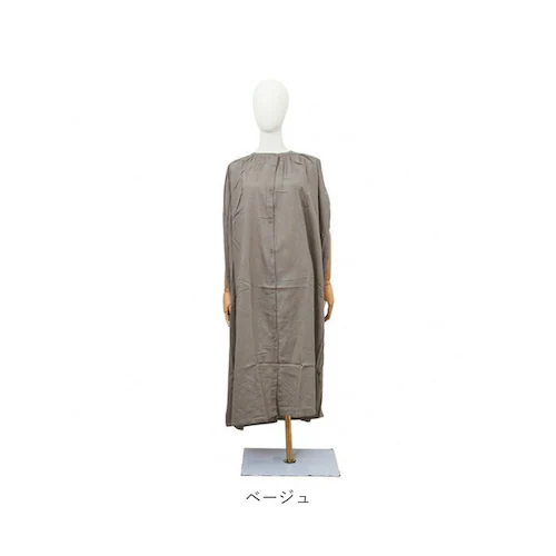 キナリ mitis ワンピース ミティス 通販 ギャザーワンピース 夏 春夏 ノースリーブ 袖なし ロング 前開き 前ボタン レディース シンプル インド綿 リゾート おしゃれ 女性 大人 かわいい _10