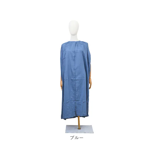 キナリ mitis ワンピース ミティス 通販 ギャザーワンピース 夏 春夏 ノースリーブ 袖なし ロング 前開き 前ボタン レディース シンプル インド綿 リゾート おしゃれ 女性 大人 かわいい _11