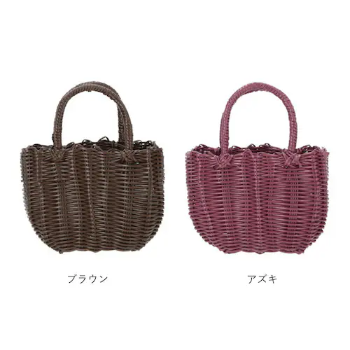 かごバッグ ビニール 通販 トート カゴバッグ ビニールバッグ レディース 浴衣 バッグ レジャーバッグ 小さめ バスケット おしゃれ かわいい 大人 可愛い 夏用 ミニバッグ ランチバッグ_11