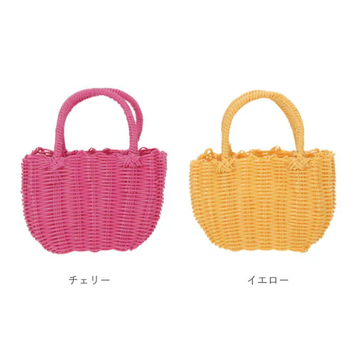 かごバッグ ビニール 通販 トート カゴバッグ ビニールバッグ レディース 浴衣 バッグ レジャーバッグ 小さめ バスケット おしゃれ かわいい 大人 可愛い 夏用 ミニバッグ ランチバッグ_13