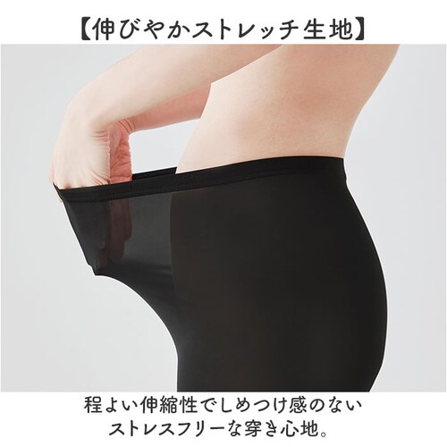 ブラック M-Lサイズ ヒヤロン レディース インナー 通販 スパッツ 7分丈 レギンス 七分丈 ブラック 黒 冷感スパッツ 冷感レギンス 夏用 涼しい UVカット ルームウェア 部屋着 女性 大人 _5