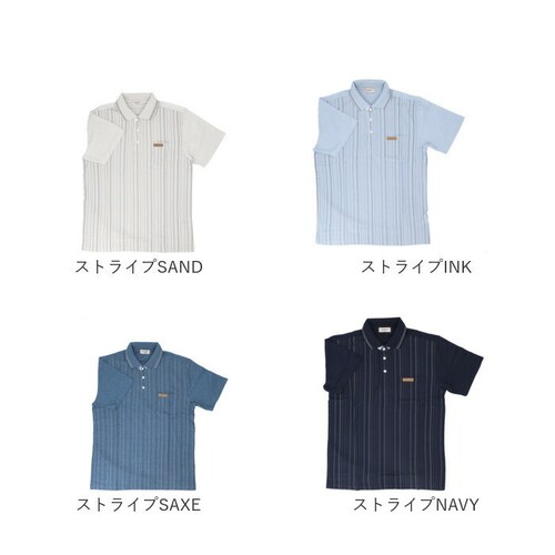ストライプINK Mサイズ ポロシャツ 半袖 メンズ 通販 KEN GROVE ケングローブ シャツ メンズポロシャツ オフィス カジュアル シンプル きれいめ 男性 ゴルフ 大人 春 夏 ブランド _14