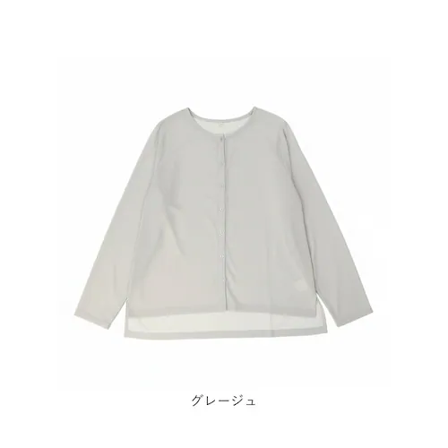 グレージュ Mサイズ page one ページワン カーディガン クルーネック 通販 羽織り 羽織 羽織もの 上着 うわぎ 接触冷感 ひんやり 涼しい ICE Summer アイスサマー 吸汗 速乾 _10