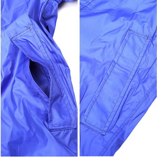 シルバー LLサイズ レインスーツ 上下セット 通販 レインコート 雨具 上下 レインウェア ウエア 雨合羽 合羽 カッパ かっぱ レインパンツ レインジャケット バイク 自転車 無地 シンプル 現場_15