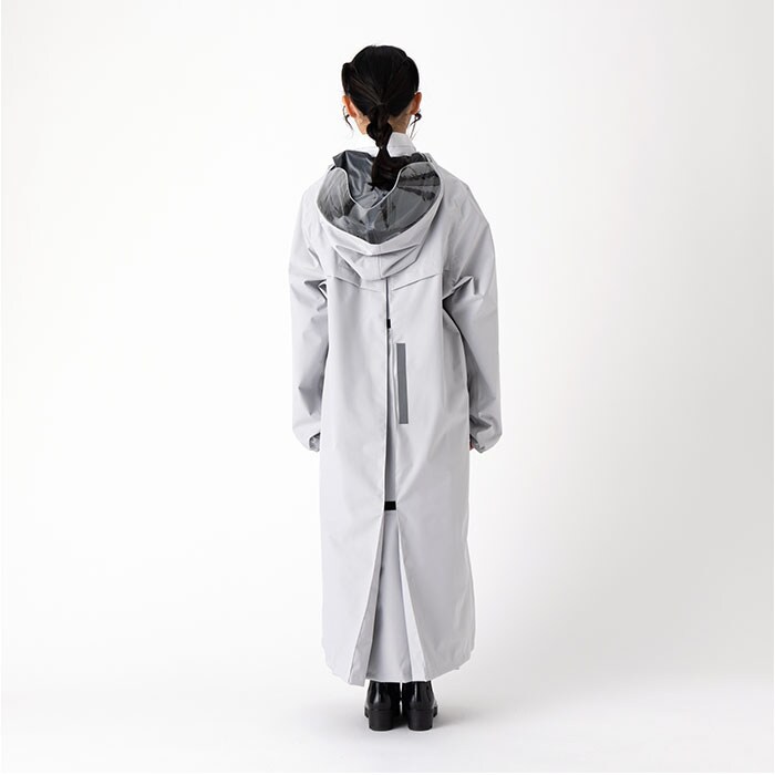 美品　学校指定　レインウェア　レインコートかっぱMサイズ グレー Mサイズ 学生用 サイクルレインコート 通販 自転車 自転車用