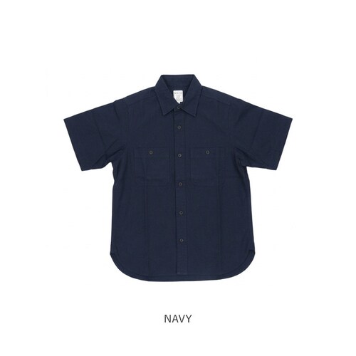 NAVY サイズ17.5 HOUSTON ヒューストン 半袖シャツ メンズ 通販 オックスフォードシャツ メンズシャツ アメカジシャツ 無地シャツ カジュアルシャツ ワークシャツ シャツ 無地 半袖 _12