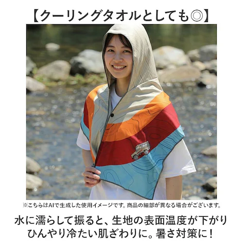 BANDANA フーディータオル 通販 タオル 大人 フード付き フード付きタオル ポンチョ ケープ 速乾タオル パーカー POST GENERAL ポストジェネラル クレエ 日除け 日焼け防止 紫外_3