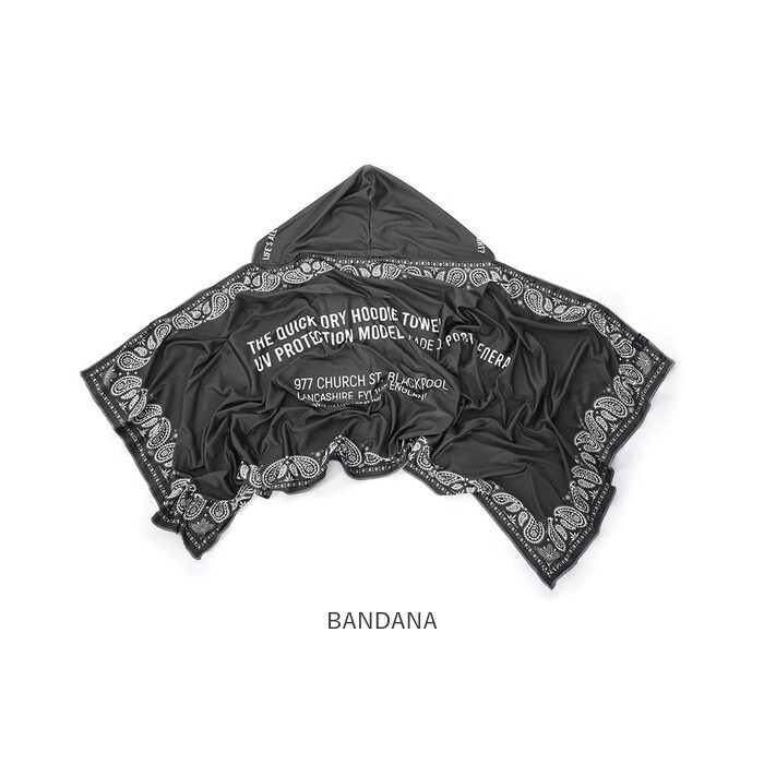 BANDANA フーディータオル 大きめ 通販 タオル 大人 フード付き フード