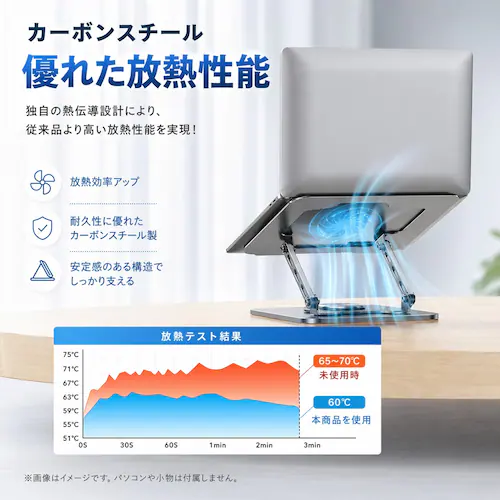 ノートパソコンスタンド ピンク 折りたたみ 360度 回転 高さ 角度調整 パソコン台 机上 コンパクト 冷却 放熱 PCスタンド ノートPC タブレット iPad対応 MacBook対応_4