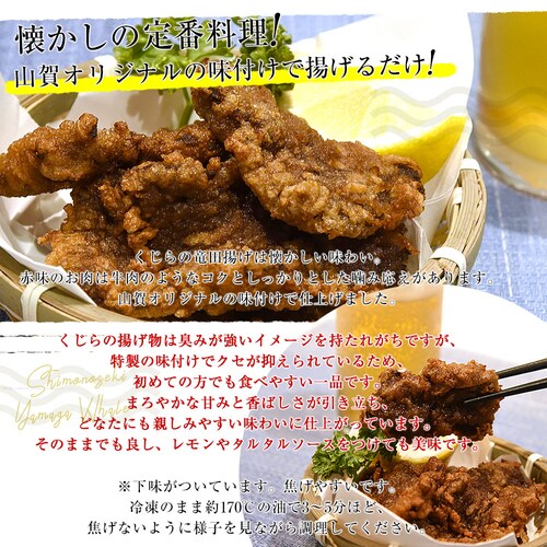 山口県より直送 山賀 鯨4種セット(B) くじら 鯨ベーコン 鯨タン 鯨焼肉 鯨竜田揚げ 送料無料 ※クール冷凍便【ご注文後3日から18日以内に発送します】 _5