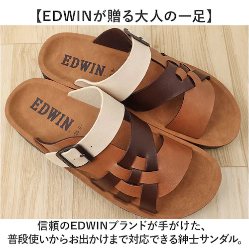 マルチブラウン 28cm EDWIN サンダル 通販 コンフォートサンダル サンダルシューズ EW5115 紳士サンダル エドウィン 靴 シューズ メンズ エドウイン 春 夏 春夏 歩きやすい 父の日_2