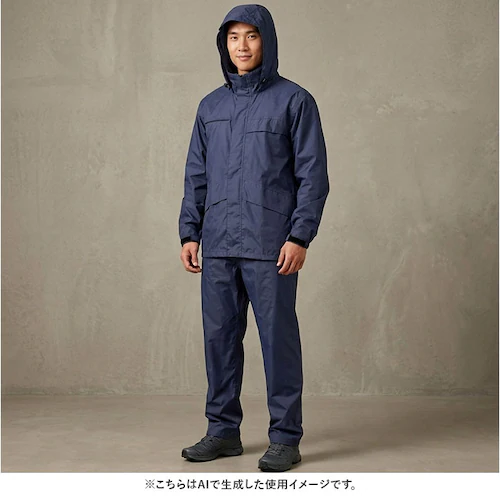 オレンジ Sサイズ レインスーツ 上下セット 通販 レインコート 東レ 雨具 上下 エントラント レインウェア レインウエア カッパ かっぱ 雨合羽 レインパンツ レインジャケット ヘルメット対応 無_7