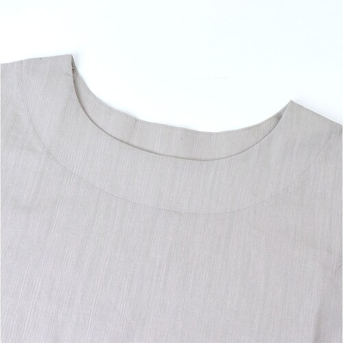 グレージュ LL-3Lサイズ 高島ちぢみ レディース 通販 日本製 Tシャツ 7分袖 カットソー 七分袖 トップス 無地 ゆったり 春夏 春秋 高島縮 女性 婦人服 ミセス シニア 40代 50代 ク_12