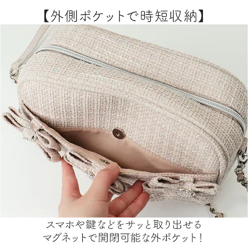 PINK altrose ショルダーバッグ 333422 通販 アルトローズ ショルダーバック 斜めがけバッグ 肩掛けバッグ レディース 小さめ リボン かわいい おしゃれ 可愛い オシャレ 旅行 女_4