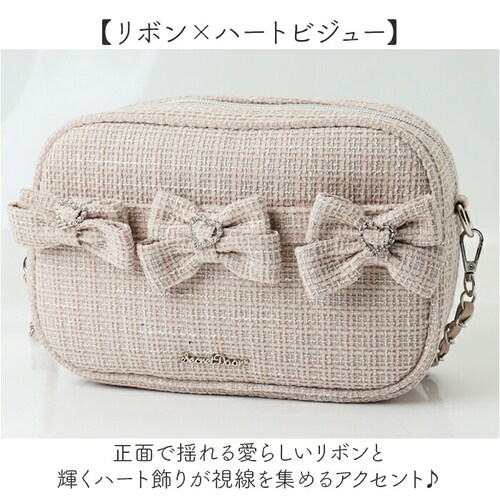 PINK altrose ショルダーバッグ 333422 通販 アルトローズ ショルダーバック 斜めがけバッグ 肩掛けバッグ レディース 小さめ リボン かわいい おしゃれ 可愛い オシャレ 旅行 女_5