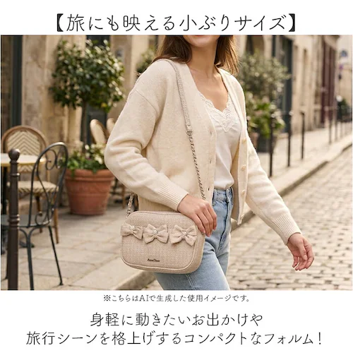 PINK altrose ショルダーバッグ 333422 通販 アルトローズ ショルダーバック 斜めがけバッグ 肩掛けバッグ レディース 小さめ リボン かわいい おしゃれ 可愛い オシャレ 旅行 女_6