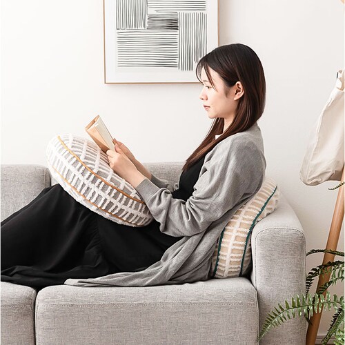 グレー クッション おしゃれ 通販 円形クッション 丸型クッション フロアクッション シンプル お洒落 かわいい カジュアル 円形 丸方 持ち運び テレワーク おうち時間 オフィス リビング ソファー_10