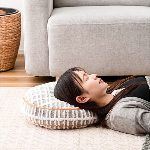 グレー クッション おしゃれ 通販 円形クッション 丸型クッション フロアクッション シンプル お洒落 かわいい カジュアル 円形 丸方 持ち運び テレワーク おうち時間 オフィス リビング ソファー_11