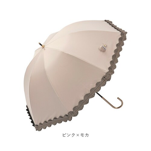 モカ×ブラウン kizawa キザワ 長傘 フリル 通販 日傘 雨傘 晴れ雨兼用傘 晴雨兼用傘 傘 カサ かさ レディース傘 晴れ雨兼用 晴雨兼用 日よけ ひよけ 日除け ショート ドーム型 レディー_15