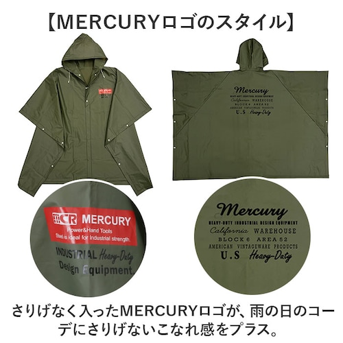 KHAKI レインコート ポンチョ リュック対応 通販 レインポンチョ MERCURY マーキュリー KS017664 自転車 軽量 軽い レディース メンズ 通勤 通学 女性 男性 フェス スポーツ_4