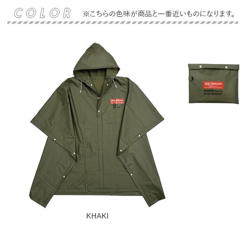 KHAKI レインコート ポンチョ リュック対応 通販 レインポンチョ MERCURY マーキュリー KS017664 自転車 軽量 軽い レディース メンズ 通勤 通学 女性 男性 フェス スポーツ_11