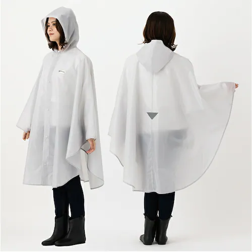 グレー Lサイズ OUTDOOR PRODUCTS レインポンチョ 通販 アウトドアプロダクツ レインコート レインウエア カッパ かっぱ 雨合羽 雨がっぱ 雨具 レインぽんちょ 収納袋付き メンズ _2