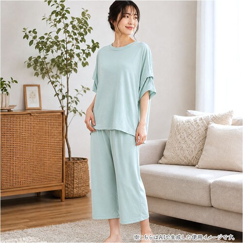 70.ミント シャツ パンツ 上下セット 通販 tシャツ Tシャツ ズボン ルームウェア 部屋着 ルームウエア 接触冷感 ひんやり 涼しい After nine アフターナイン 肌触りが良い 着心地が_8