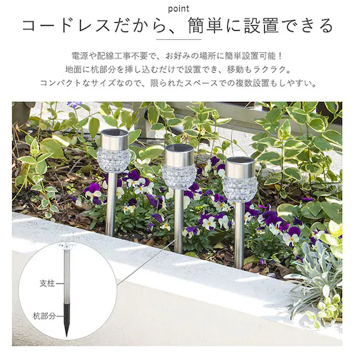 クリア ソーラーライト 屋外 通販 クリスタルソーラーライト ガーデンライト 照明 ライト LED 埋め込み 明るい 間接照明 省エネ ガーデンマーカー 誘導灯 自動点灯 ガーデニング おしゃれ CS_7
