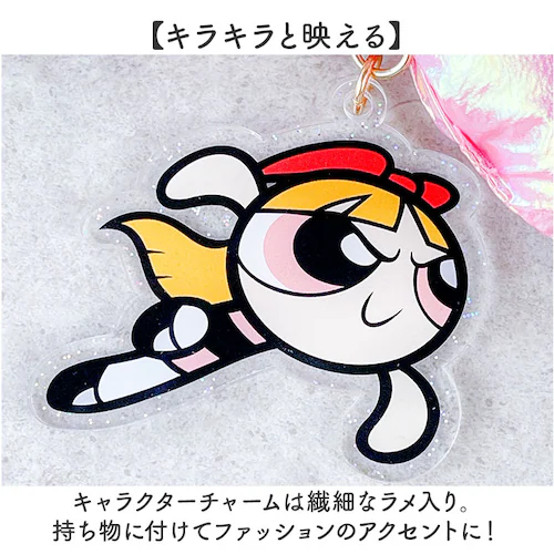 �s���N/�u���b�T�� �p���[�p�t�K�[���Y �L�[�z���_�[ F258121 �ʔ� THE POWERPUFF GIRLS �p���p�t�K�[���Y �o�b�O�`���[�� �L�[�`���[�� �L�[�����O �L���L�� ���{�� �p���p_3