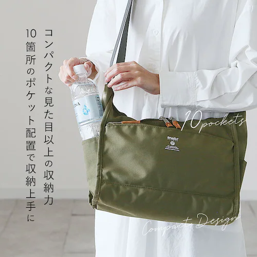 BE.ベージュ アネロ ショルダーバッグ 撥水 通販 anello GRANDE レディース メンズ 斜めがけ 大人 かわいい 軽量 軽い おしゃれ シンプル 大きめ A5 ポケット 多い 10ポケッ_4