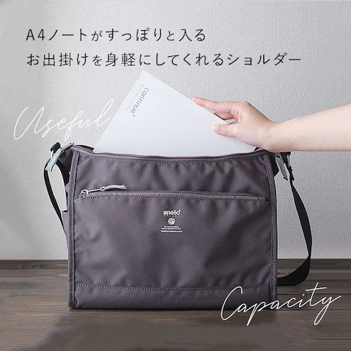 BE.ベージュ アネロ ショルダーバッグ 撥水 通販 anello GRANDE レディース メンズ 斜めがけ 大人 かわいい 軽量 軽い おしゃれ シンプル 大きめ A5 ポケット 多い 10ポケッ_5