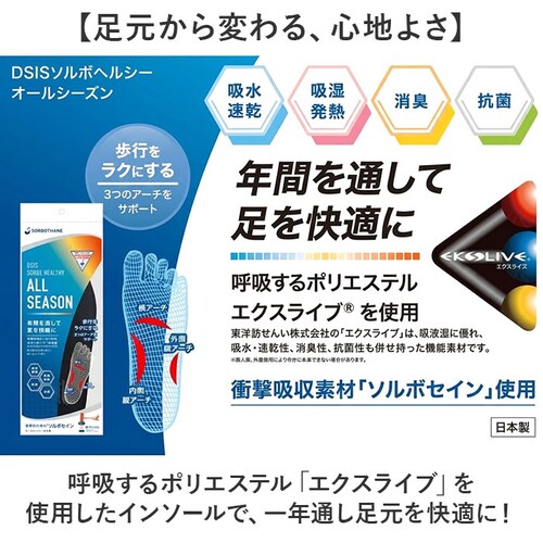 ブラック 2Lサイズ ソルボ インソール 通販 SORBOTHANE ソルボセイン 中敷き オールシーズン 中敷 中じき DSISインソール クッション 衝撃吸収素材 吸湿 発汗 吸水 速乾 快適 足_1
