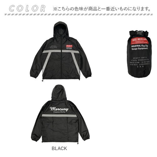 BLACK Mサイズ ウィンドブレーカー メンズ 春 通販 ウインドブレーカー アウター フードジャケット フード付きジャケット フード付きアウター レディース MERCURY マーキュリー 撥水 リ_11