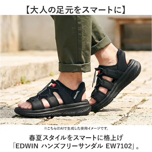 �u���b�N 28cm EDWIN �T���_�� �ʔ� �n���Y�t���[ �C �X�|�[�c�T���_�� �����Y EW7102 �X�|�T�� �T���_���V���[�Y �a�m�T���_�� �G�h�E�B�� �V���[�Y �G�h�E�C�� �t �� �t�� ����_1