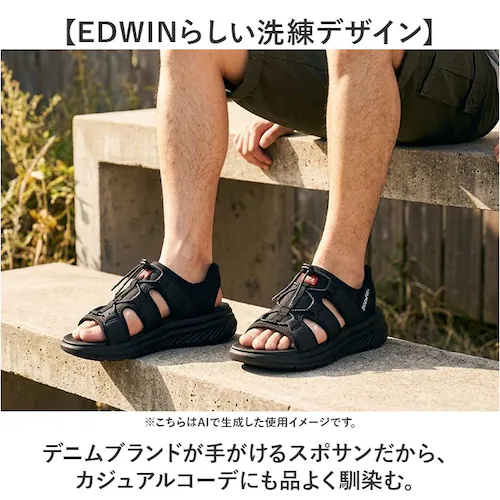 �u���b�N 28cm EDWIN �T���_�� �ʔ� �n���Y�t���[ �C �X�|�[�c�T���_�� �����Y EW7102 �X�|�T�� �T���_���V���[�Y �a�m�T���_�� �G�h�E�B�� �V���[�Y �G�h�E�C�� �t �� �t�� ����_4
