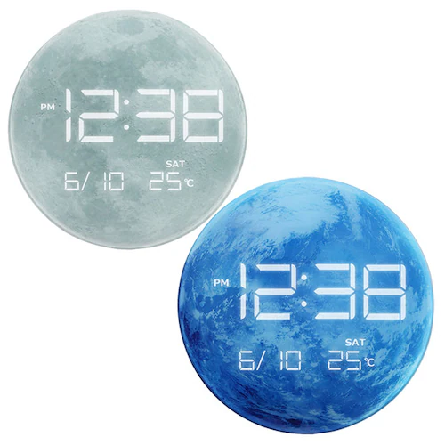 ブルー 置き時計 おしゃれ デジタル LED 通販 MAG T-791 時計 温度 カレンダー LED時計 置時計 デジタル時計 インテリア時計 星 宇宙 夜でも見える 夜間減光 シンプル リビング _11