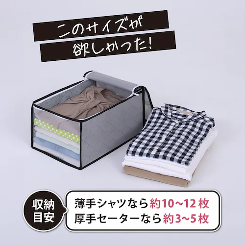 このサイズが欲しかった!高20cm 活性炭衣類整理袋 4枚組_4