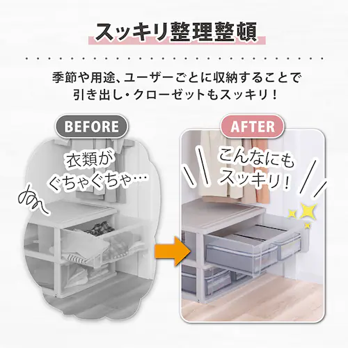 このサイズが欲しかった!高10cm 活性炭衣類整理袋 4枚組_2