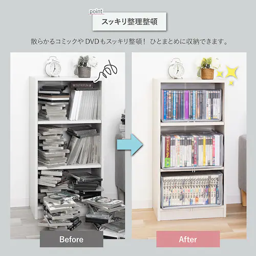 B6判コミック/DVD 収納ケース 5枚組_2