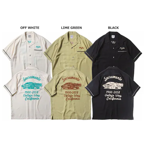 BLACK Mサイズ ヒューストン ボウリングシャツ 通販 HOUSTON ボウリング シャツ 半袖シャツ 半袖 ボーリングシャツ アメカジ 襟シャツ 刺繍 開襟 衿付き 襟付き メンズシャツ 作業服_10