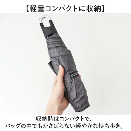 ピスネームLGY 晴雨兼用折りたたみ傘 カラビナ手元 通販 晴雨兼用傘 日傘 雨傘 折り畳み傘 折りたたみ傘 晴れ雨兼用傘 60cm 60センチ uvカット UVカット UPF50+ カラビナ レディ_6