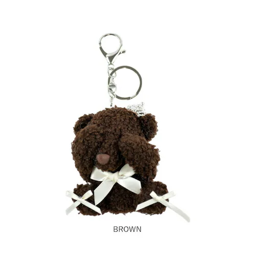 BROWN チャーム クマ 目隠し 通販 キーホルダー ぬいキーホルダー ぬいぐるみチャーム バッグチャーム クマチャーム キーリング 動物 アニマル マスコット 熊 くま かわいい 可愛い ベア ギ_7